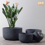 MGO Planters Clay Pots Garden Planters for Sale Polyresin Planter Pot Set Grey