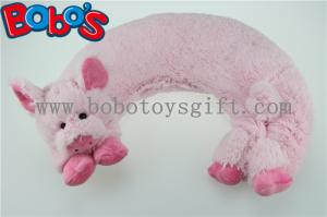 China Microwave Heated Plush Pig Neck Pillow Filled with Flaxseeds and Larender factory
