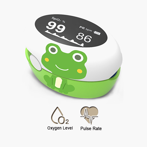 Rechargeable Oxygen Level Monitor for Kids with Spo2Heart Rate Long Battery Life
