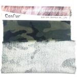 Printed Rabbit Fake Fur for Garment Bags 100% Polyester Jacquard 3 Color Print