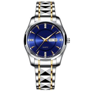 China Tungsten Steel Calendar Quartz Watch Waterproof Men'S Wrist Watches factory