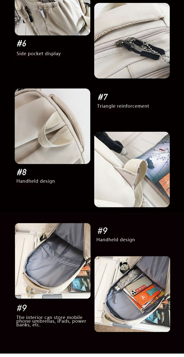 Sympathybag Women Teenager Girls Laptop Backpack Multifunction With Double Zipper