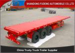 Steel Flatbed Container Trailer ABS Brake System 40 Feet / 20 Feet Size