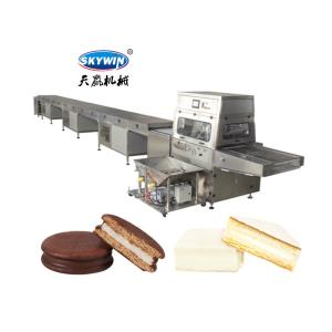 China Automatic Chocolate Production Line Small Chocolate Enrobing Coating Molding Machine factory