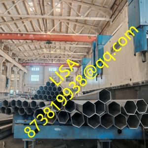 China 345Mpa Q345B Hexagonal Hot Dip Galvanized Electric Steel Poles on sale