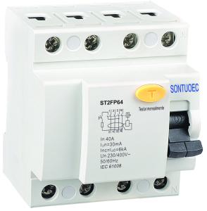 China AC 4 Pole Residual Current Protective Device 6KA RCCB factory