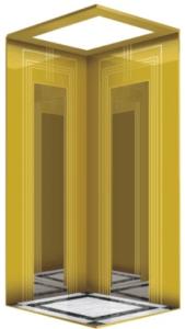 China 4 Persons 320KG Personal Home Elevators / Glass Type Luxury Villa Lift 0.4m/s factory