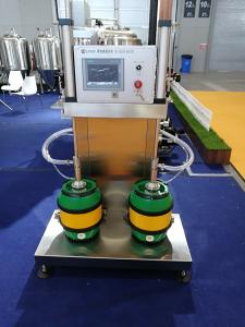 China Sus 304 Automatic Beer Keg Washing Machine Two Heads Touch Screen 2L - 60L factory