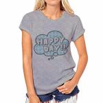 Plain Blank Short Sleeve Round Neck T Shirt Machine Wash for Women