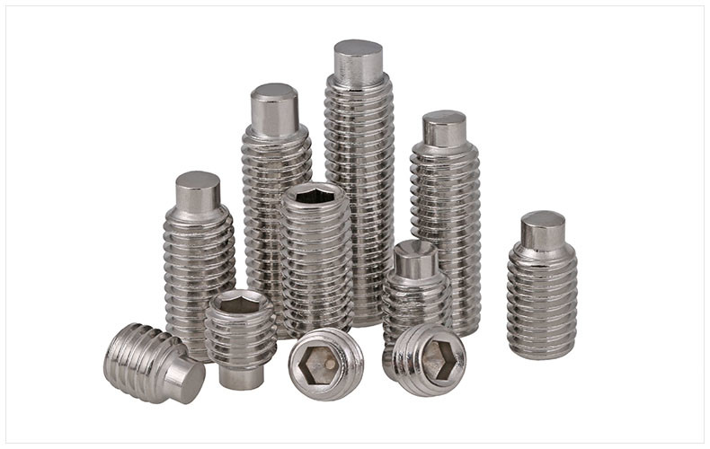 DIN915 Metal Set Screws Stainless Steel , Headless Hex Socket Set Screw