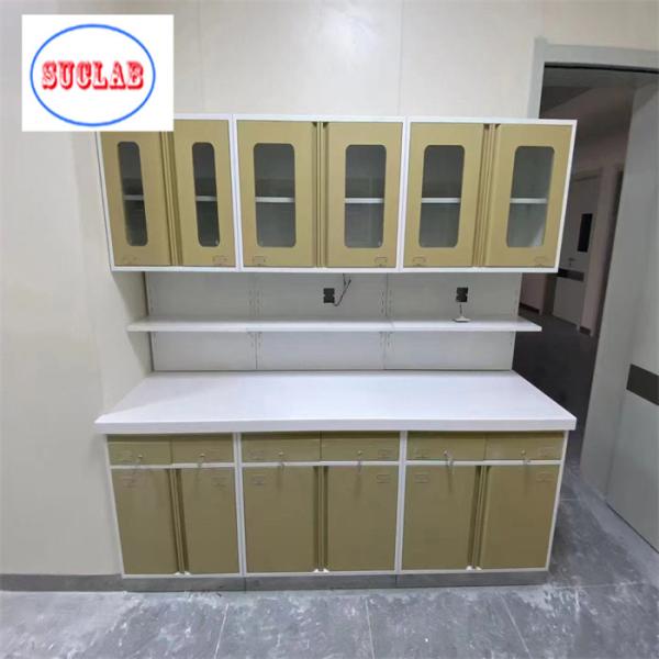 Hospital Furniture Medical Disposal Cupboard Cost with Three Section Slider
