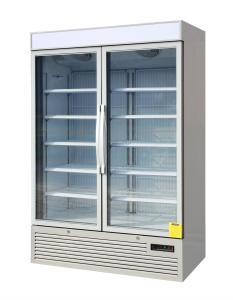 China Commercial Reach In Freezer Double Glass Door With Secop Compressor for Ice Cream Display factory