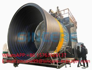 China PE HDPE PP Winding Spiral Pipe Extrusion Line Hollow Wall 200kW-500kW factory