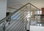 Customized Design Glass Stair Railing , Aesthetics Stainless Steel Glass Railing