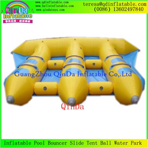 Good Price 0.9mm PVC Tarpaulin 6 Person Inflatable Fly Fish Boat/Flying Fishing