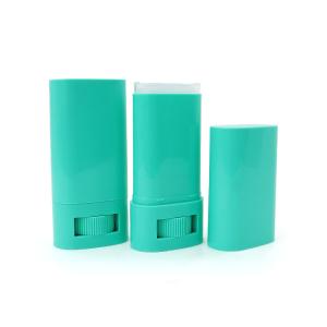 China Industrial Cosmetic Oval Lotion Bar Stick Refillable Plastic Purple Lipbalm Tube Twist up Deodorant Container 5g 15g 20g factory