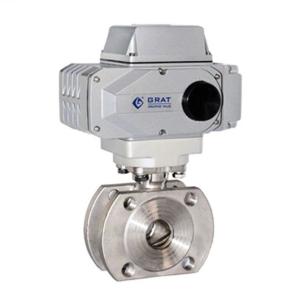 China Stainless Steel AC220V Electric Proportional Control Valve PTFE Seal Flange Connection factory