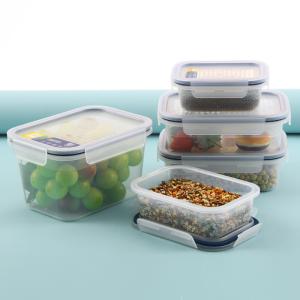 China Transparent Seal Plastic Crisper Rectangle 350Ml 580Ml 1000Ml 2000Ml factory