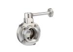 SS304 / 316L Male Threaded Butterfly Valve SMS Sanitary Plastic Multi - Position