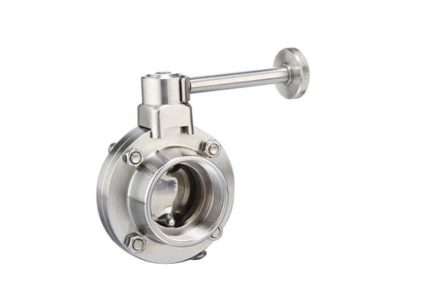 SS304 Stainless Steel Sanitary Valves DIN Standard Weld Thread Sanitary