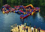 PVC Interactive Floating Water Playground , Kids Blow Up Water Park Customized