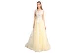 Women'S Evening Saudi Arabic Evening Dresses Floor Length Polyester Fabric
