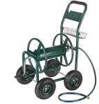Outdoor Garden Yard Heavy Duty Hose Reel Cart with Stainless Steel and Four