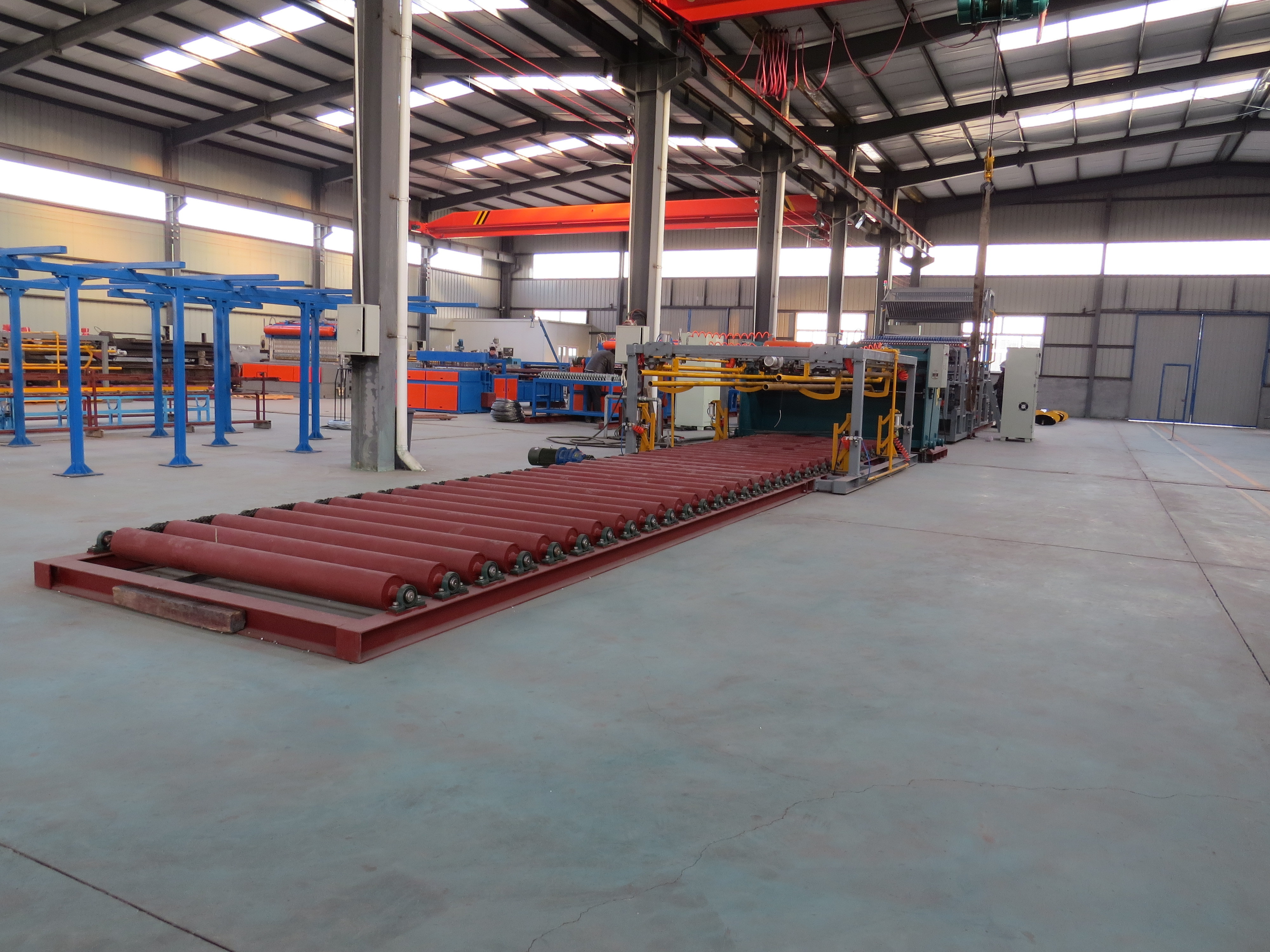 Full Automatic Steel Rebar Fence Mesh Welding Machine With Air Compressor