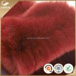 100% Polyester Back Material Faux Dyed Fox Fur for Garments Luxurious and