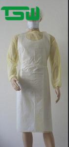 China Multicolor 40gsm Long Sleeve Disposable Aprons For Public Area factory