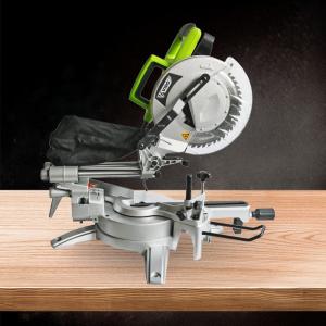 China 1800W Laser Sliding drop chop angle compound Miter Saw Bench Top Woodworking Tools factory