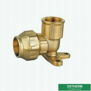 China Female Wall Plated Threaded Elbow Screw PE Fittings Brass PE Compression Fittings Pex Fittings For Pex Aluminum PE Pipe factory