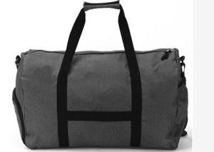 China Carry On 600D Waterproof Luggage Bag Grey With Shoe Pouch factory