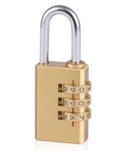 China Household Commercial High Security Padlock Brass Combination Padlock Squa 3 Dial factory