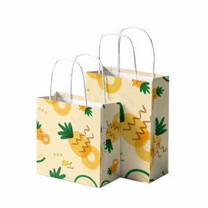 China Pineapple Printing Paper Craft Kraft Bags Bulk Tote factory