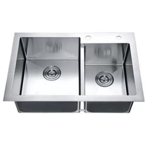 Practical Space Saving Kitchenware Deep Double Sinks Stainless Steel Polished /