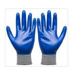 Men Construction Nitrile Full Coating Grey Nylon Knit Work Gloves