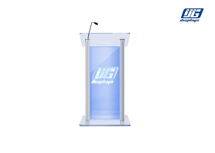 China Aluminium ProfileLectern Light Box, Clear Lectern Podium With Microphone Socket factory