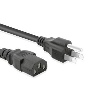 China 6 Ft Standard LED Grow Light Extension Cord 18 AWG Black Grow Light Cable factory
