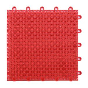 China Recyclable Outdoor PP Interlocking Flooring Tiles Multi Field Red factory