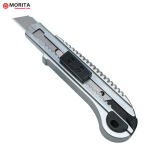 China Snap Off Blade Utility Knife Alloy Steel & ABS SK5 Spare Blades With Blade Lock System Tool-Free Blade Change Syste on sale