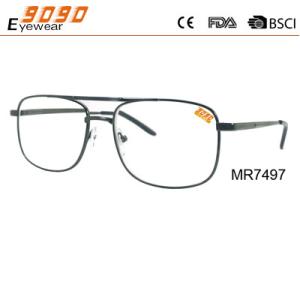 China Newest Style 2017 Men's Eyewear Fashionable reading glasses with stainless steel factory