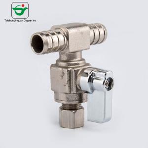 China Medium Pressure 1/2''×1/2&quot;X1/2&quot; Push Fit Tee Brass Angle Valve factory