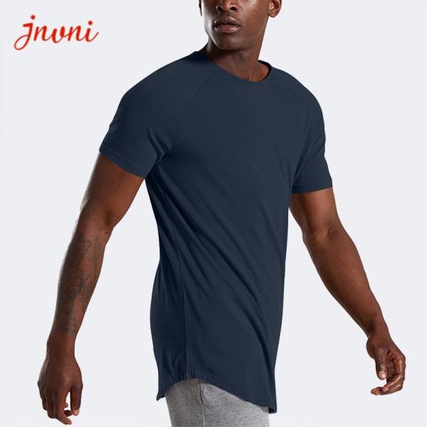 Cotton Blend Mens Muscle T Shirt Tight Fitting Muscle Short Sleeve Men'S T