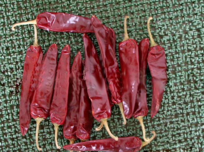 Dried Long Red Chillies Sweet Organic Guajillo Peppers 10cm Length