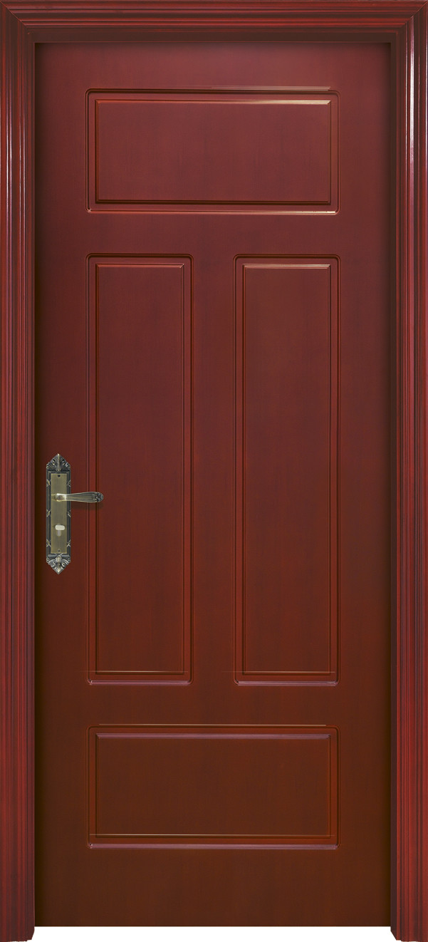 Hotel Interior Solid 2 Hours Fire Rated Wood Doors 1.2mm Thickness