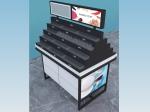 1650mm Pink Counter Cosmetic Display Shelves Mirror Middle Island Showcase