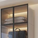 Custom Hotel Designer Modern Black Wardrobe Armoire Wood Wardrobe Closet Cabinet