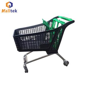 China Half Plastic Supermarket Shopping Trolley 130 Liters 80kg-160kg factory