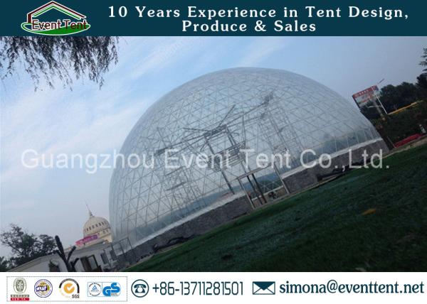 Fashion Clear Geodesic Dome Tent Fire Ratardant With Hot Dip Galvanized Steel